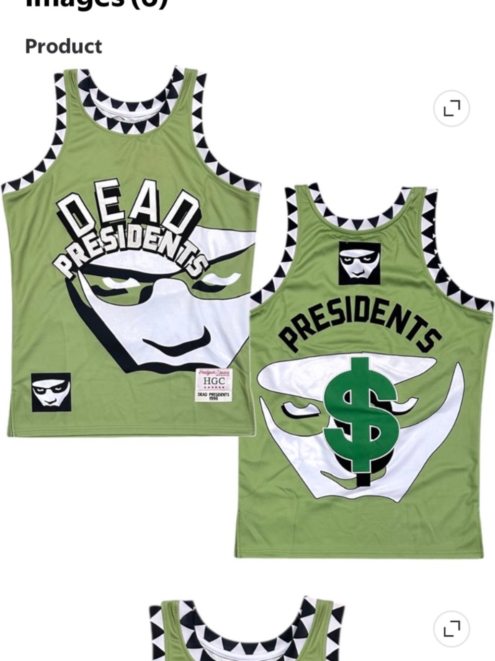 Dead Presidents Movie Headgear Classics Embroidered Basketball Jersey 4XL NWT